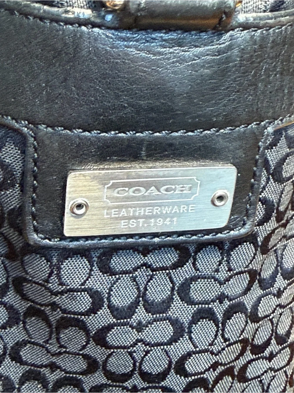 Coach Men’s Classic 2008 Micro C Hudson Briefcase Laptop Bag Black